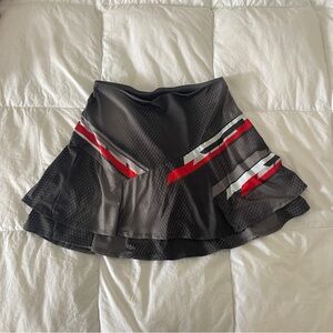 Lucky in Love Black and Red Athletic Skirt